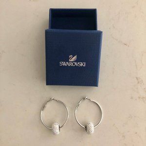 Swarovski Crystal Pave Hoop Earrings